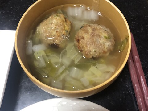 肉団子はノンフライヤーで☆野菜スープ